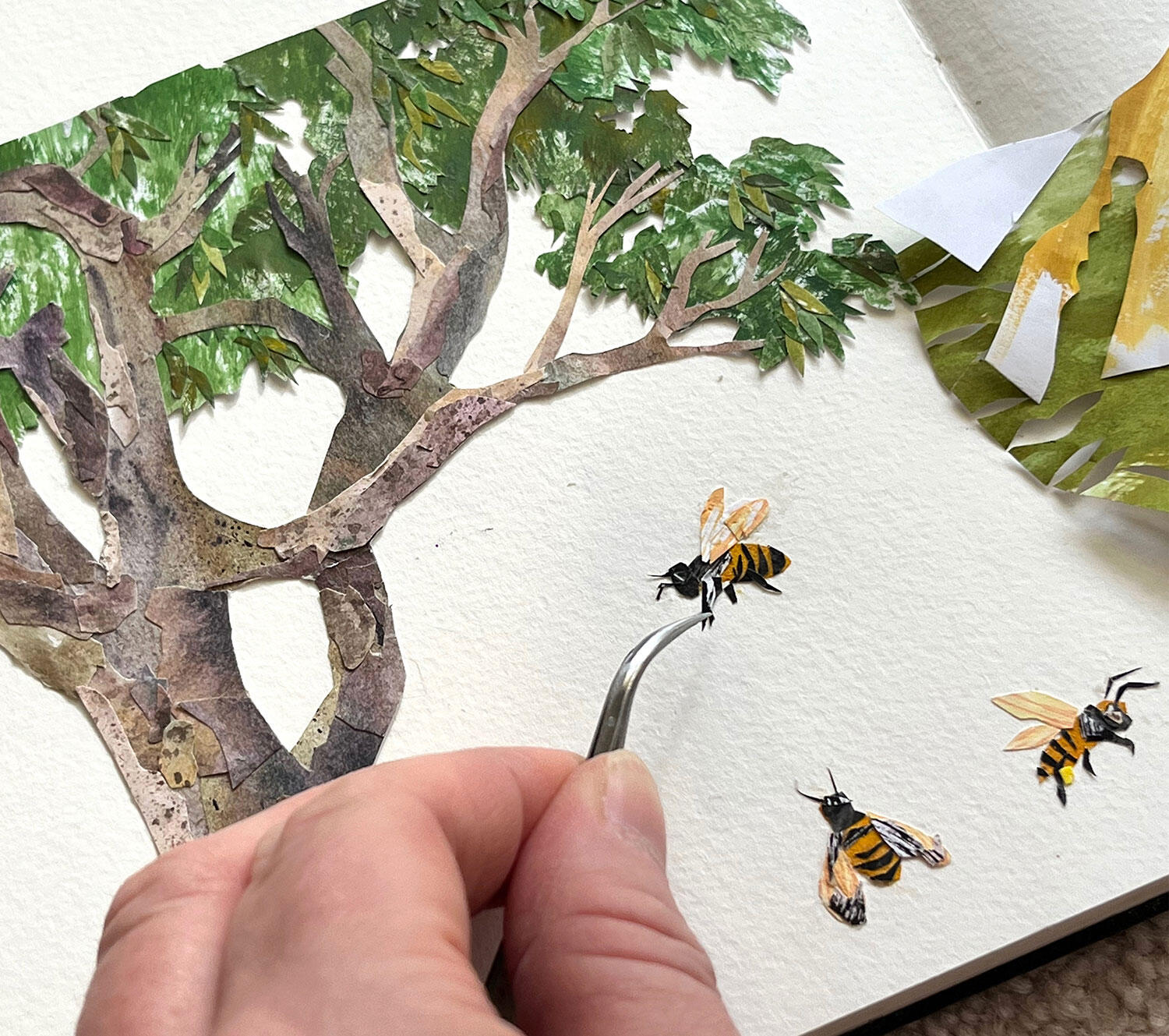 Beechworth Honey detail of collage bees Beechworth Honey detail of collage bees